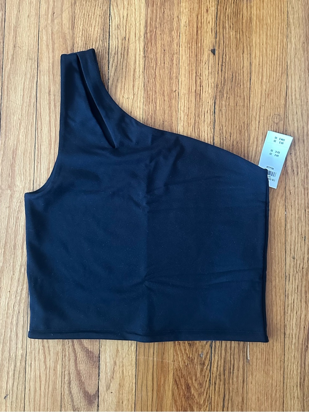 Abercrombie One-Shoulder Black Crop Top